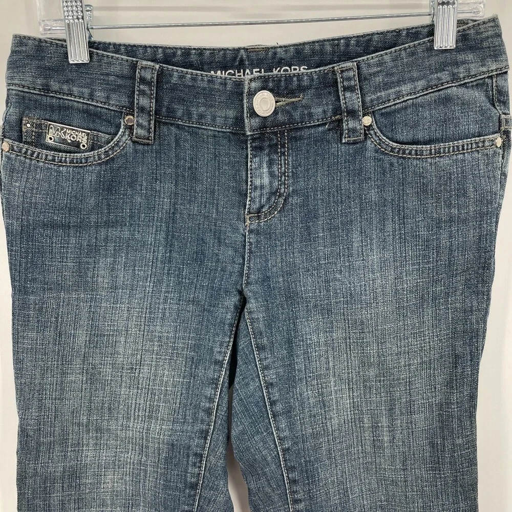 MICHAEL KORS Studded Cropped Capri Jeans Size 2